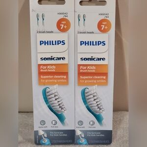 Philips Sonicare Kids Brush Heads 2 Packages NEW SEALED